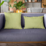 Plutus Lime Solid Shiny Velvet Luxury Throw Pillow