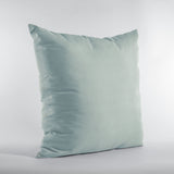 Plutus Aqua Solid Shiny Velvet Luxury Throw Pillow