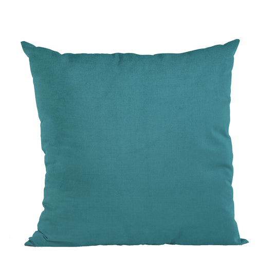 Plutus Sky Blue Solid Shiny Velvet Luxury Throw Pillow