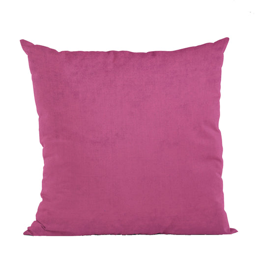 Plutus Pink Solid Shiny Velvet Luxury Throw Pillow