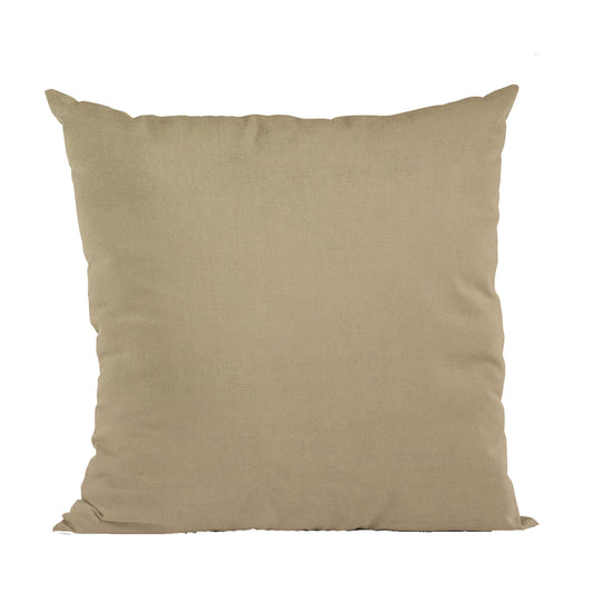 Plutus Sand Solid Shiny Velvet Luxury Throw Pillow