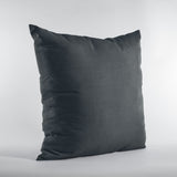Plutus Black Solid Shiny Velvet Luxury Throw Pillow