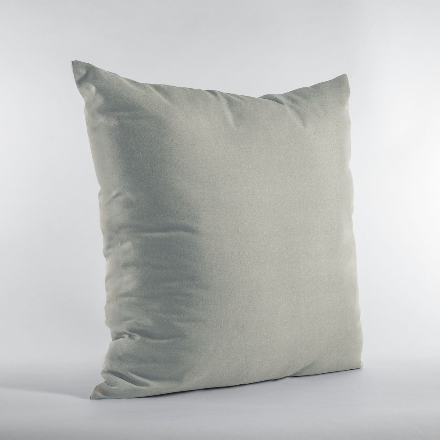 Plutus Light Grey Solid Shiny Velvet Luxury Throw Pillow