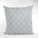 Plutus Silver Diamond Shiny Fabric With Embroydery Luxury Throw Pillow