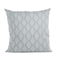 Plutus Silver Diamond Shiny Fabric With Embroydery Luxury Throw Pillow