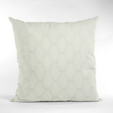 Plutus Vanilla Diamond Shiny Fabric With Embroydery Luxury Throw Pillow
