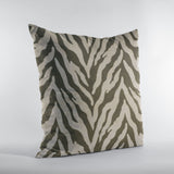 Plutus Tribal Zebra Zebra Print Velvet Luxury Throw Pillow