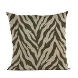 Plutus Tribal Zebra Zebra Print Velvet Luxury Throw Pillow