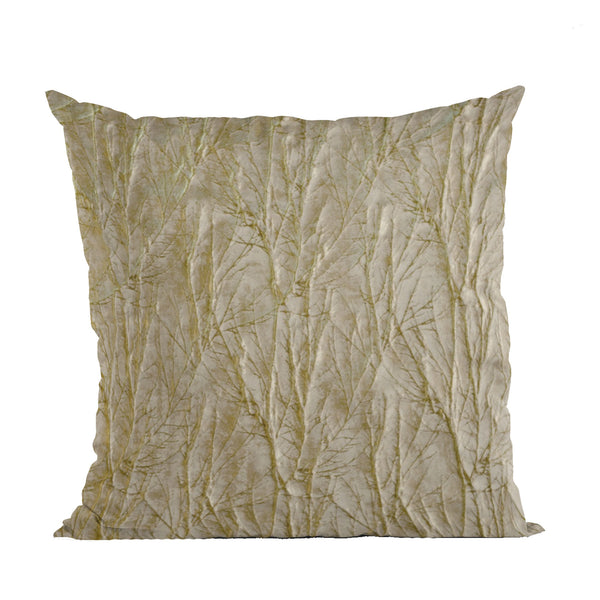 Plutus Golden Yarns Shiny Fabric With Twig Pattern Luxury Throw Pillow