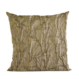 Plutus Burnished Bronze Yarns Shiny Fabric With Twig Pattern Luxury Throw Pillow
