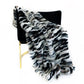 Plutus Black, White  Zebra Faux Fur Luxury Throw Blanket