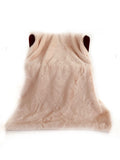 Plutus Pink  Plush Faux Fur Luxury Throw Blanket