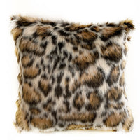 Plutus Brown Tiger Animal Faux Fur Luxury Throw Pillow