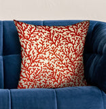 Sweet Trinidad Red Floral Luxury Throw Pillow
