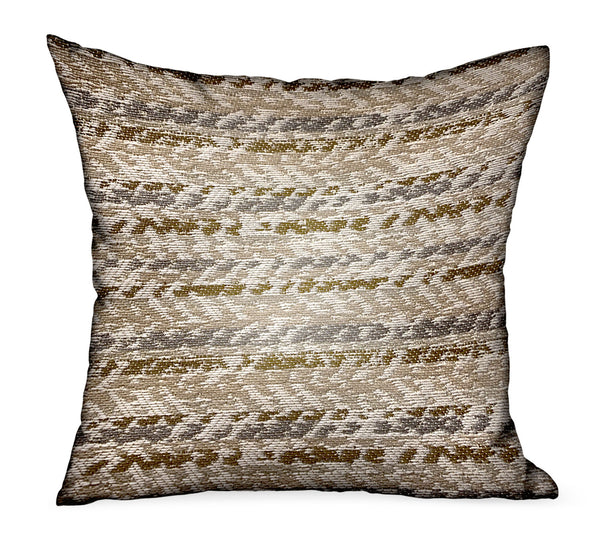Antique Zane Brown Dobby Luxury Outdoor/Indoor Throw Pillow
