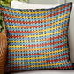 Vivid Stripe Red, Blue, Yellow Stripes Luxury Outdoor/Indoor Throw Pillow