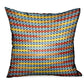Vivid Stripe Red, Blue, Yellow Stripes Luxury Outdoor/Indoor Throw Pillow