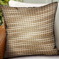 Tawny Edge Brown Stripes Luxury Outdoor/Indoor Throw Pillow