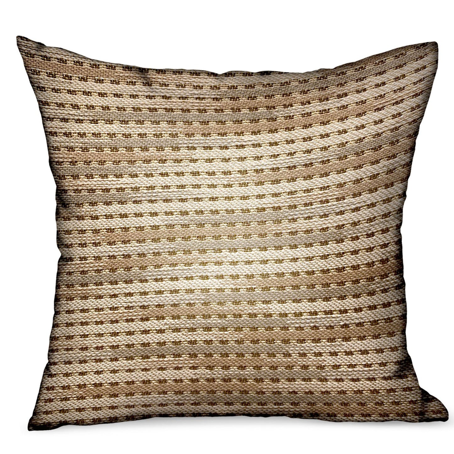 Tawny Edge Brown Stripes Luxury Outdoor/Indoor Throw Pillow