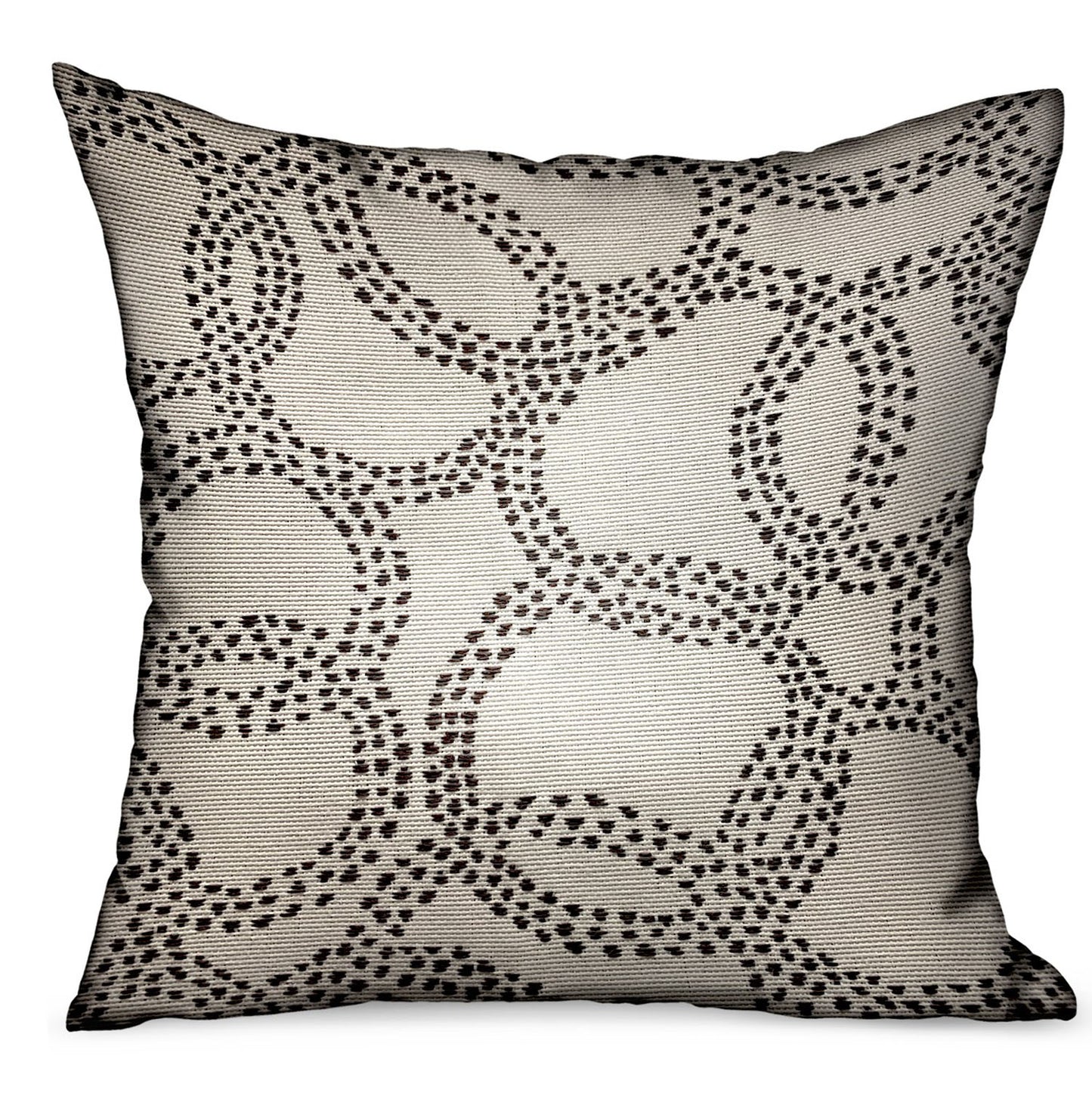 Orbit Rain Charcoal Scales Luxury Outdoor/Indoor Throw Pillow