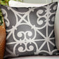 Abalone Truffle Gray Chevron Luxury Outdoor/Indoor Throw Pillow - Plutus Brands
