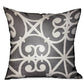 Abalone Truffle Gray Chevron Luxury Outdoor/Indoor Throw Pillow - Plutus Brands