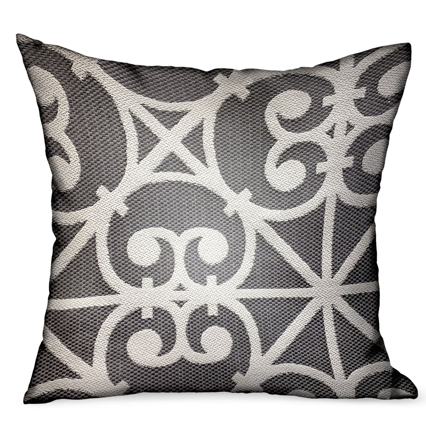 abalone truffle gray chevron luxury outdoor/indoor throw pillow