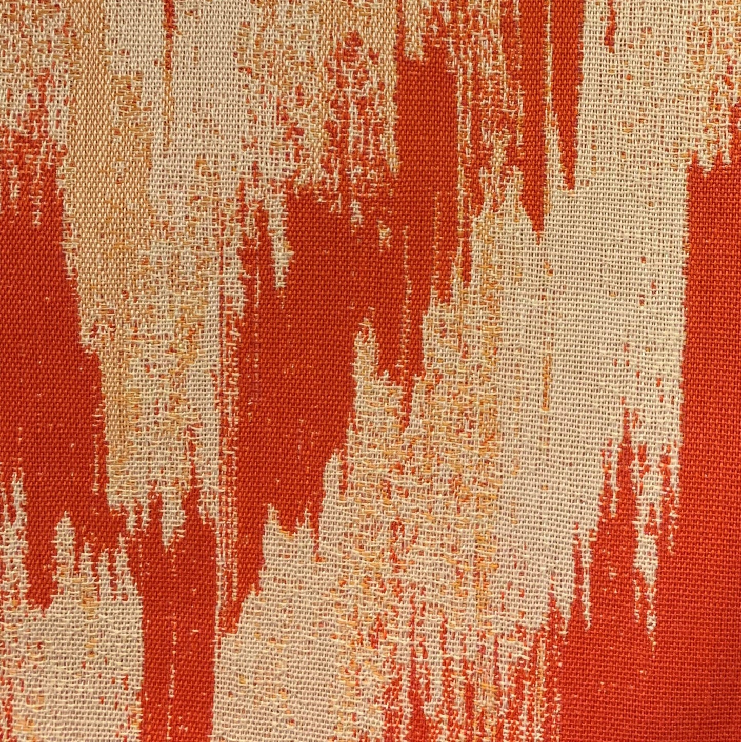 Tangelo Avalanche Orange Ikat Luxury Outdoor/Indoor Throw Pillow