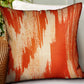 Tangelo Avalanche Orange Ikat Luxury Outdoor/Indoor Throw Pillow