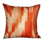 Tangelo Avalanche Orange Ikat Luxury Outdoor/Indoor Throw Pillow