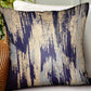 Ocean Avalanche Blue Ikat Luxury Outdoor/Indoor Throw Pillow
