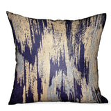 Ocean Avalanche Blue Ikat Luxury Outdoor/Indoor Throw Pillow