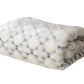 White with Black Shades Faux Fur Snow Luxury Throw