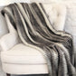 Gray and Taupe Faux Fur Luxury Throw