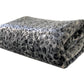 Snow Leopard Faux Fur Gray Luxury Throw