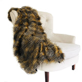 Porcupine Mocha Faux Fur Luxury Throw