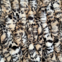 Plutus Natural Leopard Sharpei Faux Fur Luxury Throw Blanket
