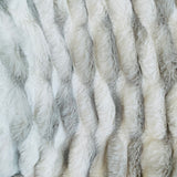 Plutus White Silver Snow Chinchilla Faux Fur Luxury Throw Blanket