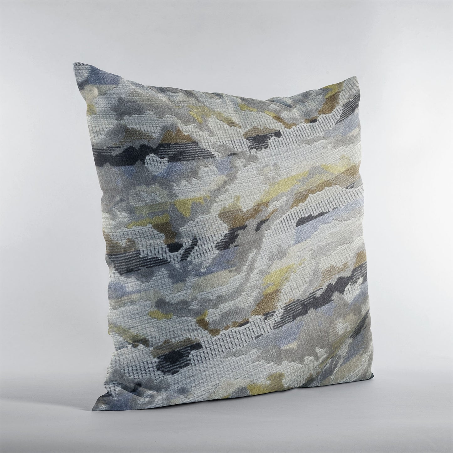 Plutus Velvet Crest Black, Gray, Citrine Handmade Luxury Pillow