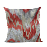 Plutus Velvet Glamour Red, Gray Handmade Luxury Pillow