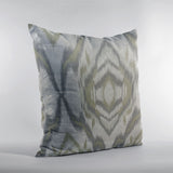 Plutus Ikat Dream Gray, Citrine Handmade Luxury Pillow