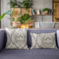 Plutus Ikat Dream Gray, Citrine Handmade Luxury Pillow