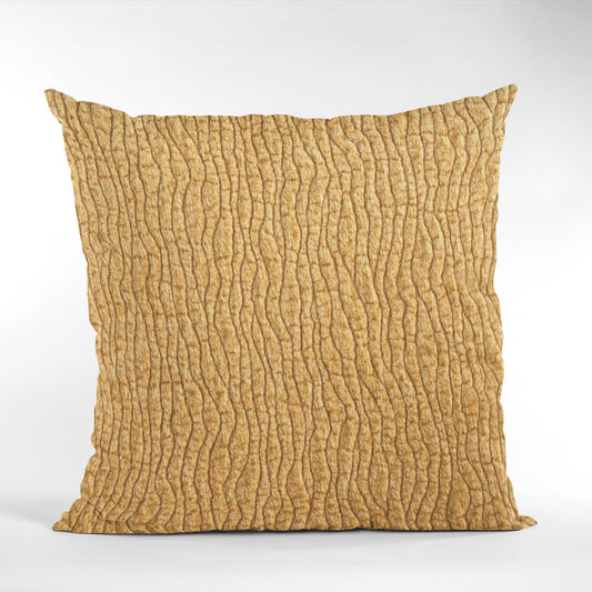 Plutus Yellow Desert Lines Luxury Throw Pillow