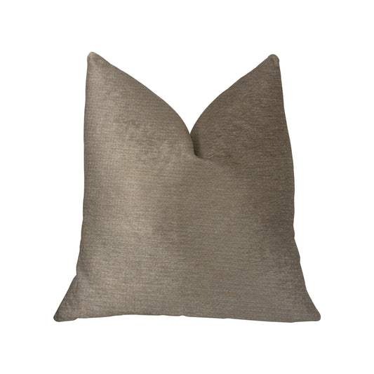 Café au lait Brown and Beige Luxury Throw Pillow