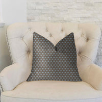 Clubhouse Orbit Brown, Beige and Blue Luxury Throw Pillow