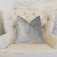Silver Moon Gray and Silver Luxury Throw Pillow