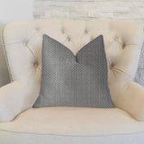 Mosaic Gray and Beige and Gold Luxury Throw Pillow