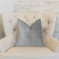 Deluxe Rockland Beige and Silver Luxury Throw Pillow