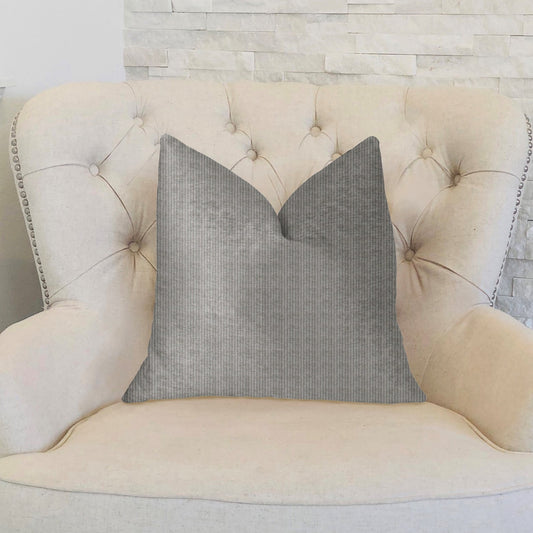 Fremont Gray and Silver Luxury Throw Pillow