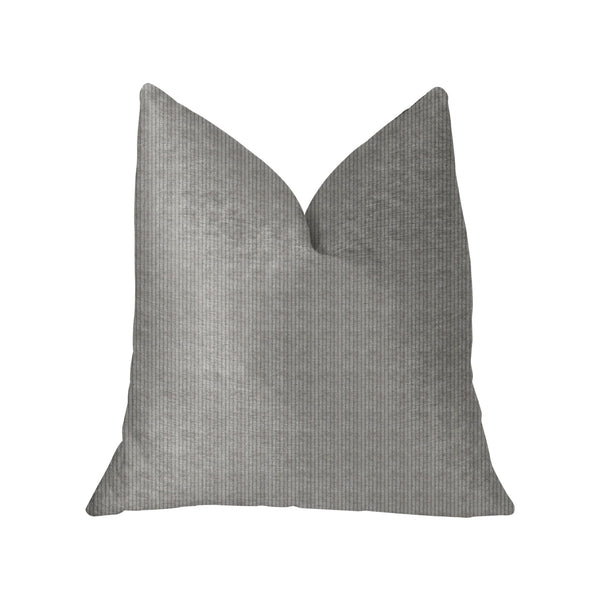 Fremont Gray and Silver Luxury Throw Pillow